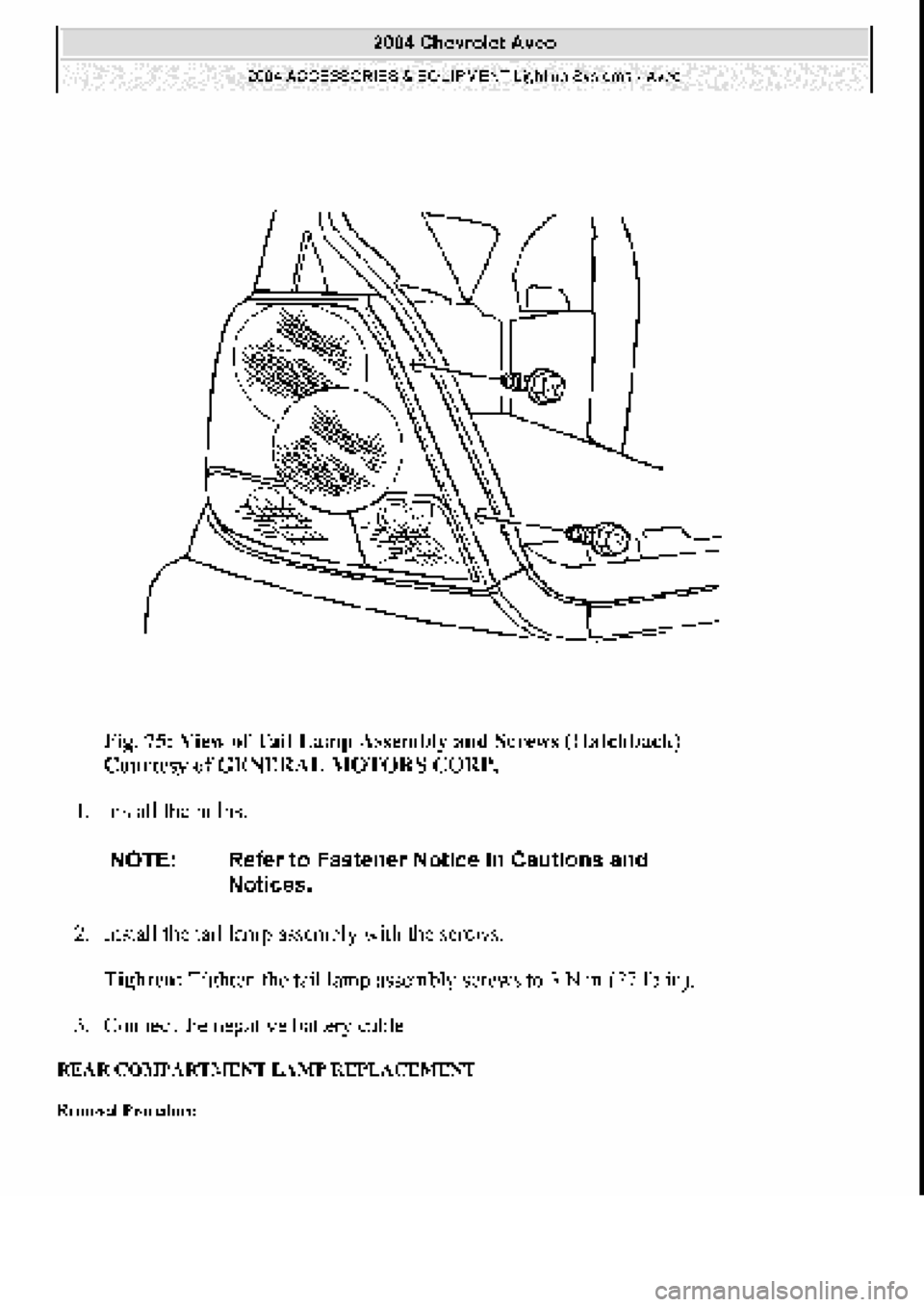 CHEVROLET AVEO 2002  Service Repair Manual 