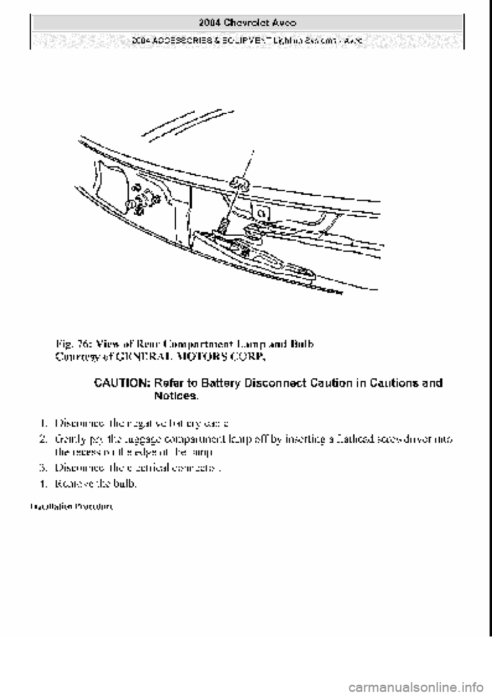 CHEVROLET AVEO 2002  Service Repair Manual 