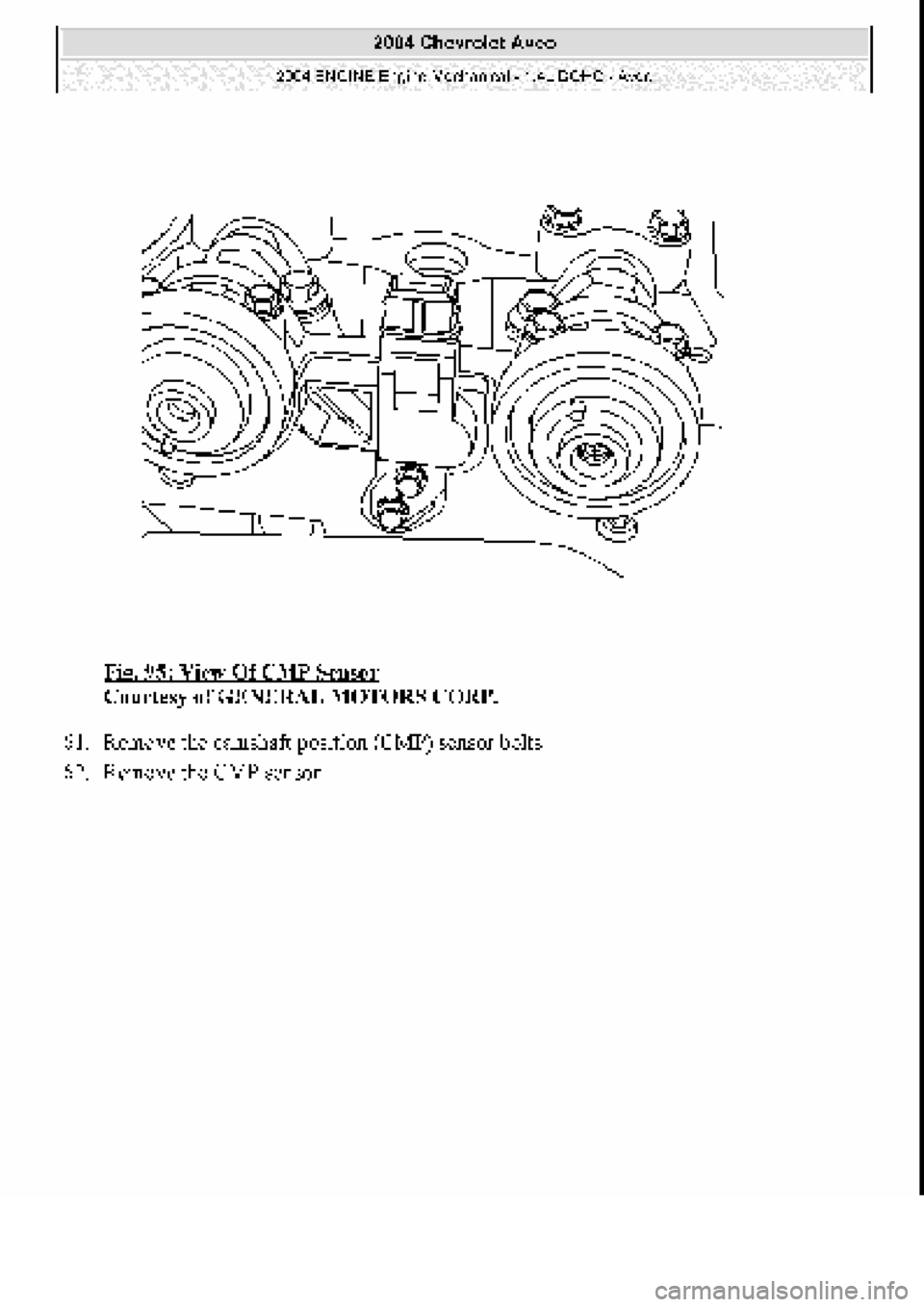 CHEVROLET AVEO 2002  Service Repair Manual 