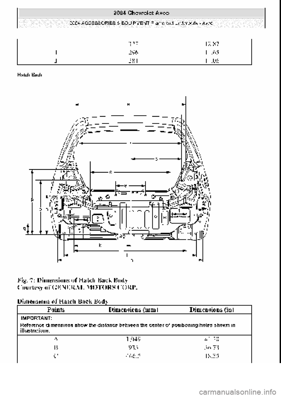 CHEVROLET AVEO 2002  Service Repair Manual 