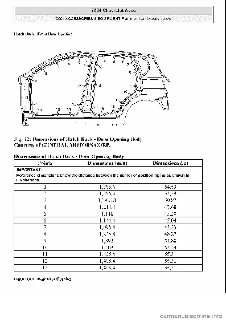 CHEVROLET AVEO 2002  Service Repair Manual 