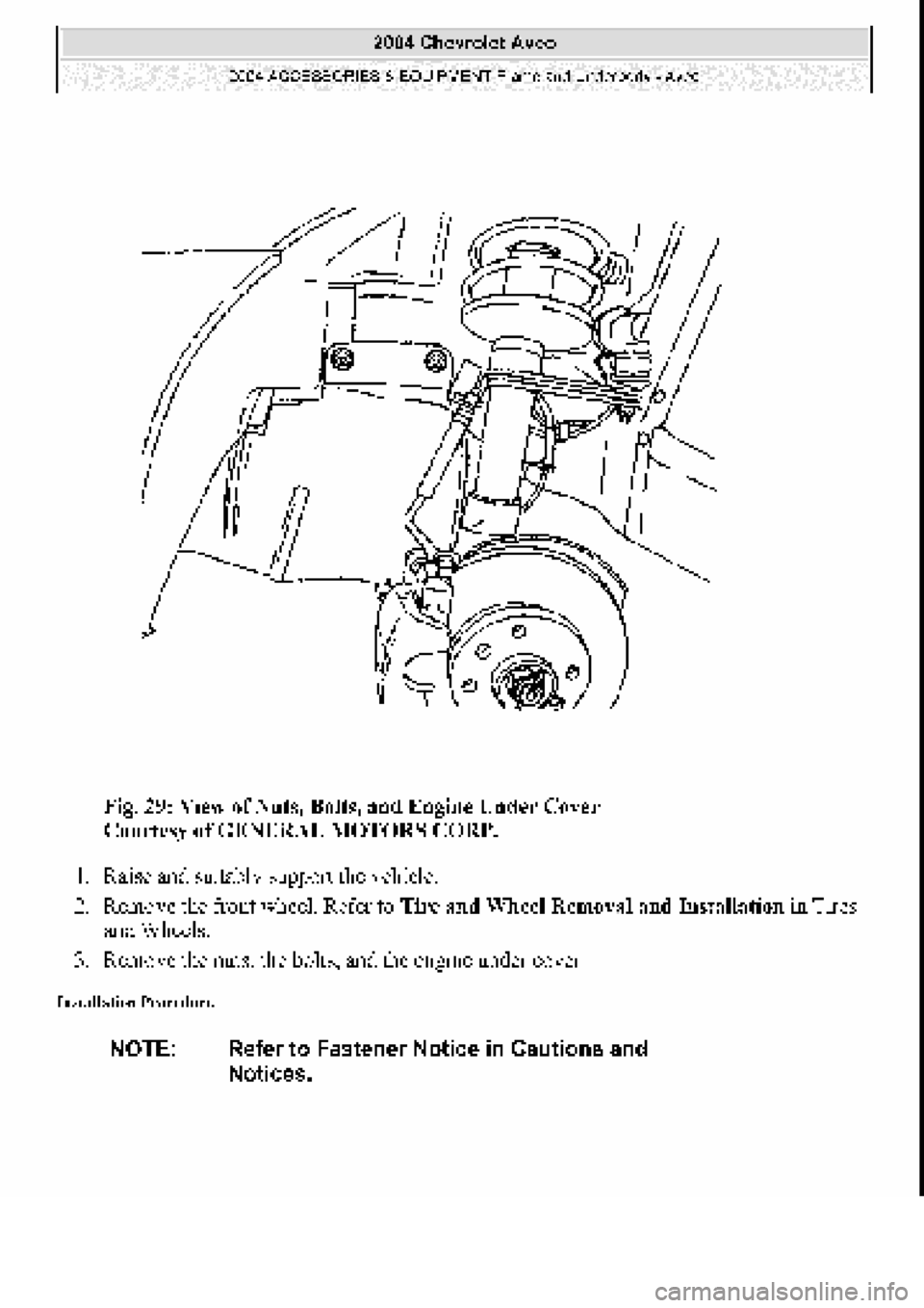 CHEVROLET AVEO 2002  Service Repair Manual 