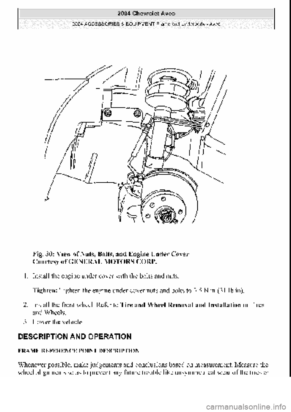 CHEVROLET AVEO 2002  Service Repair Manual 