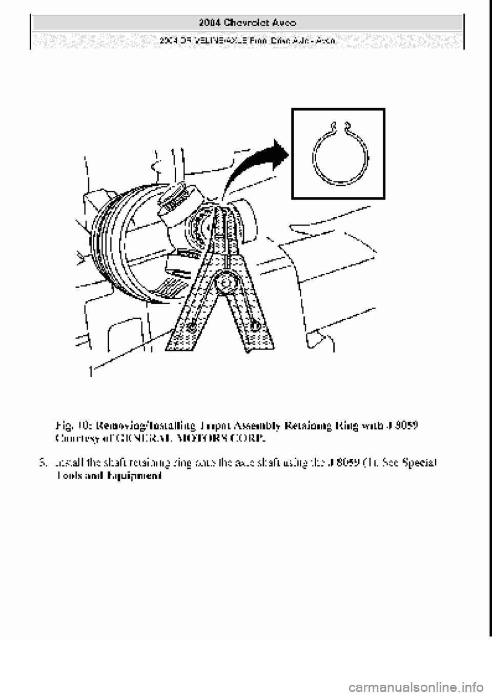 CHEVROLET AVEO 2002  Service Repair Manual 