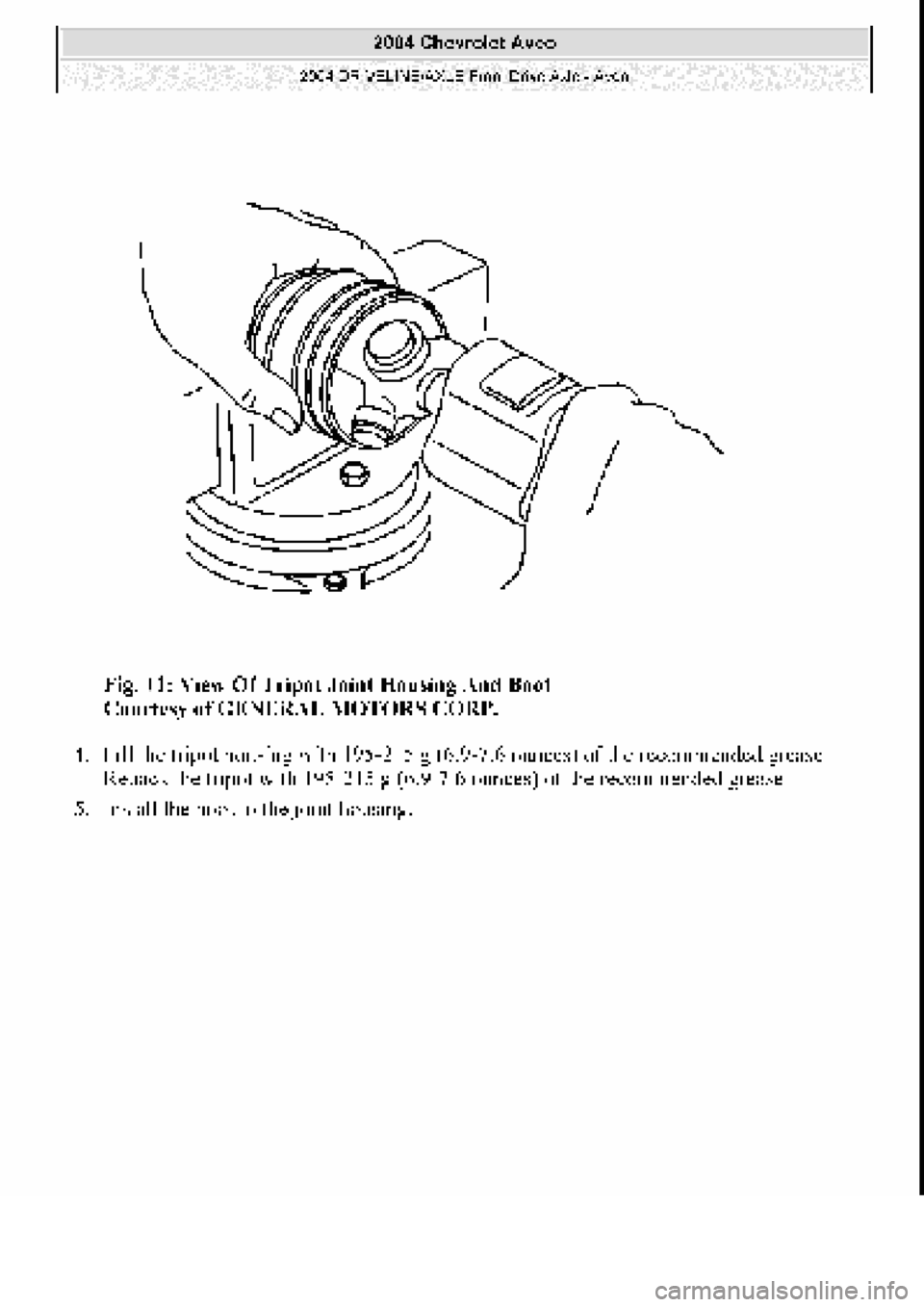 CHEVROLET AVEO 2002  Service Repair Manual 