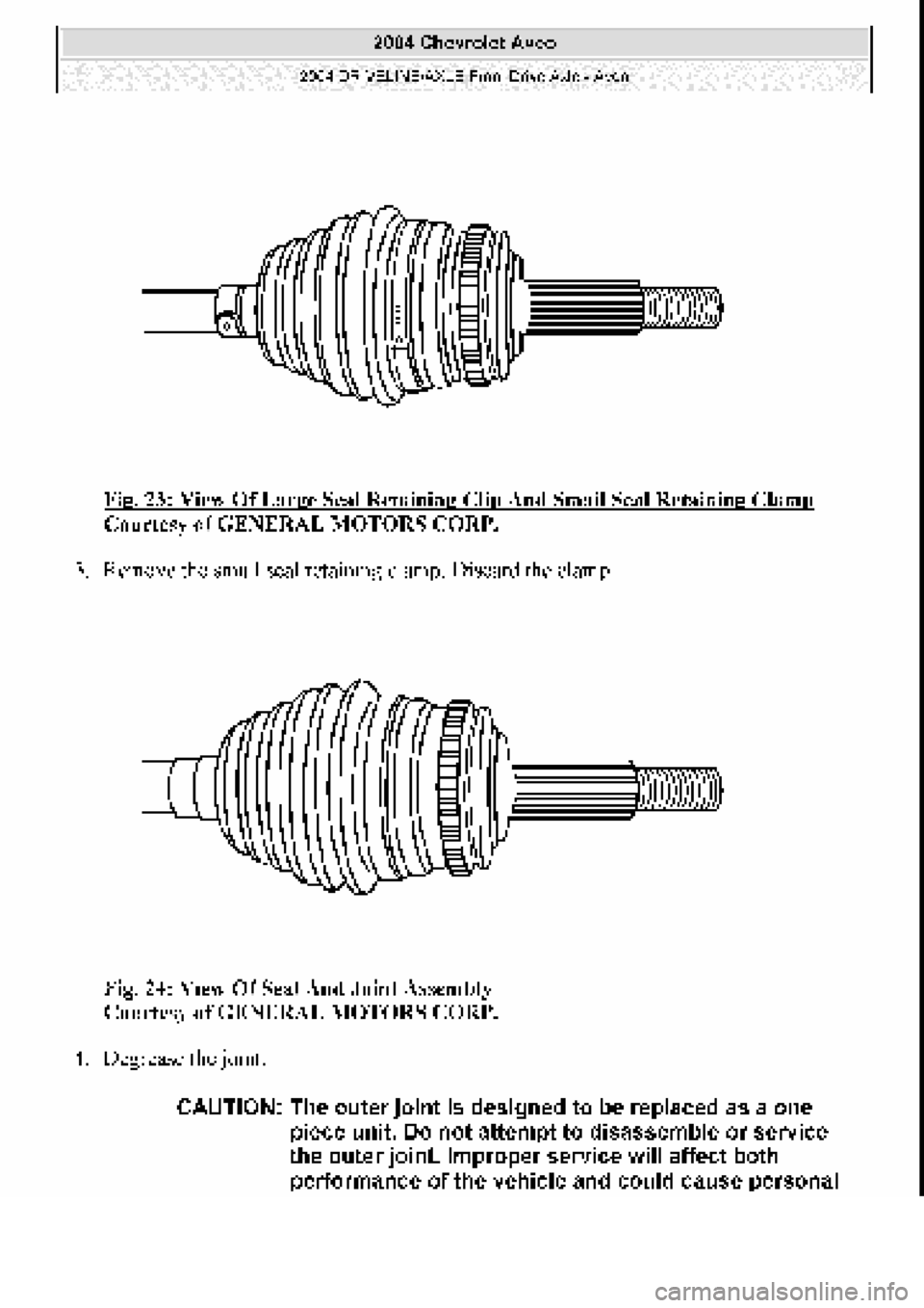 CHEVROLET AVEO 2002  Service Repair Manual 