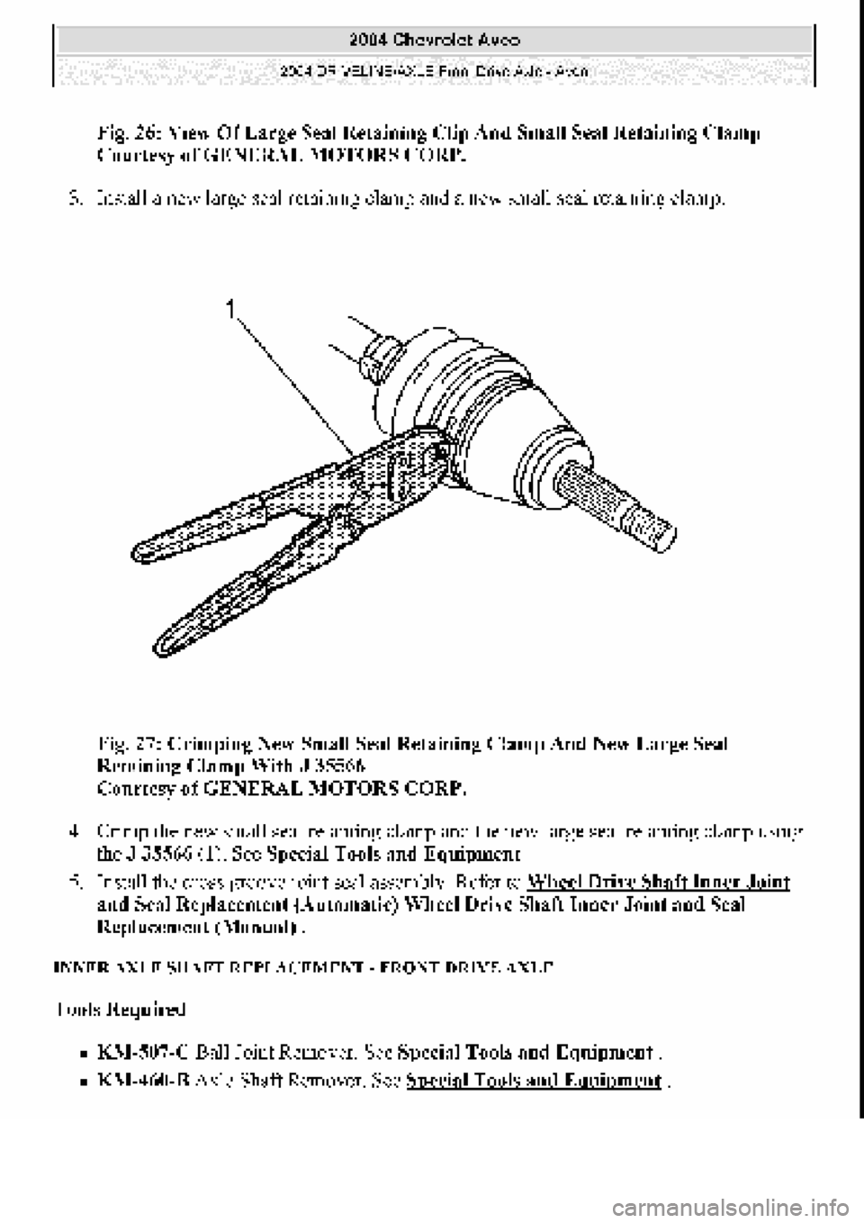 CHEVROLET AVEO 2002  Service Repair Manual 