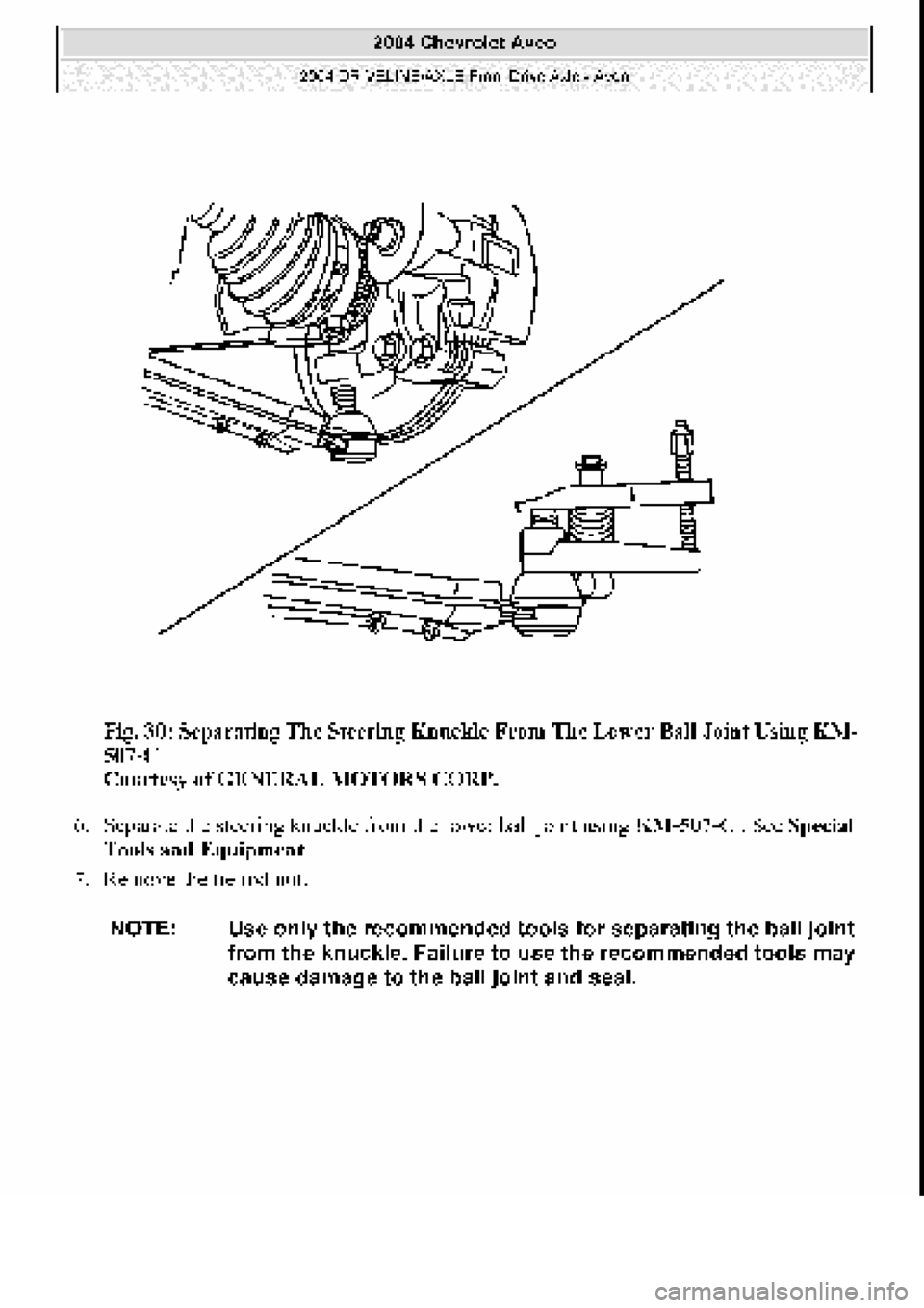 CHEVROLET AVEO 2002  Service Repair Manual 
