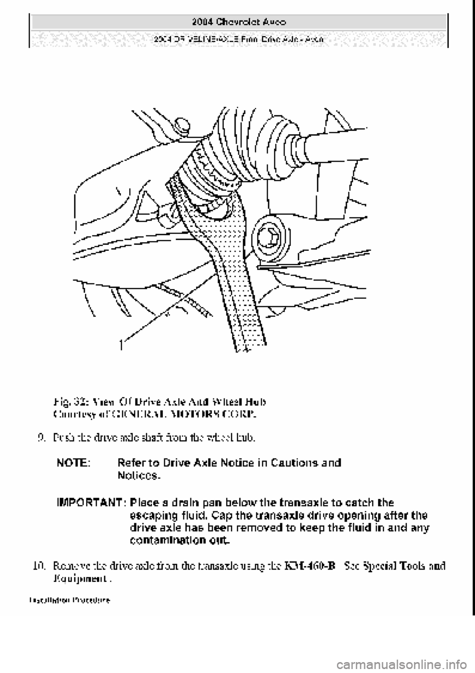 CHEVROLET AVEO 2002  Service Repair Manual 