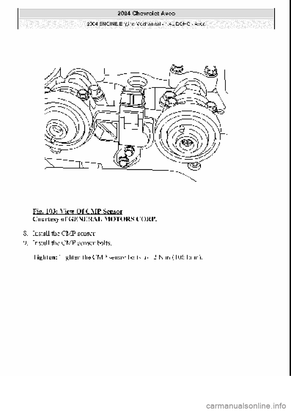 CHEVROLET AVEO 2002  Service Repair Manual 