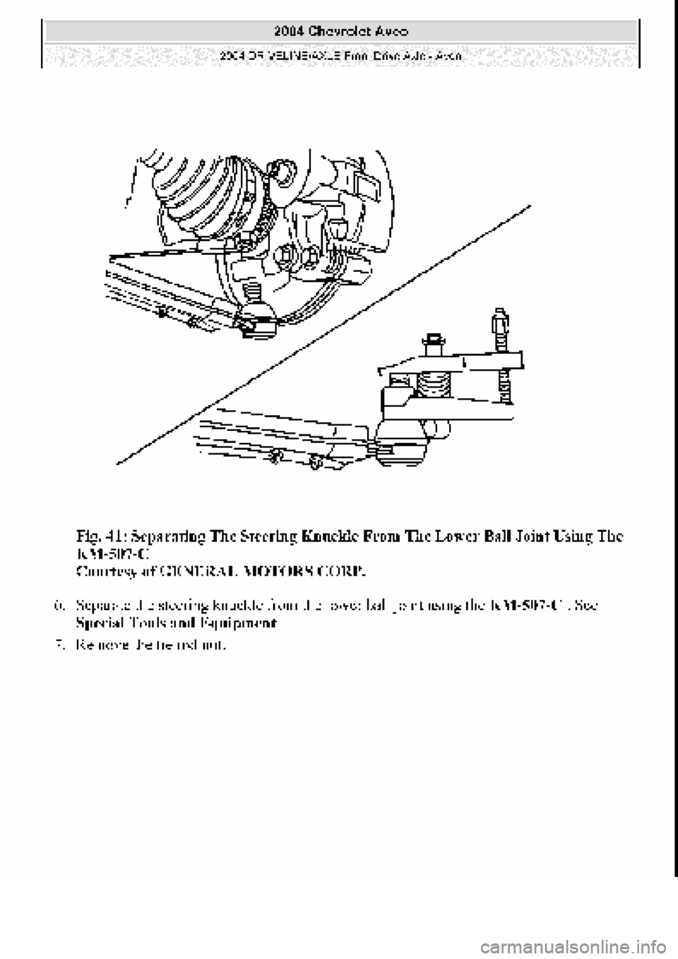 CHEVROLET AVEO 2002  Service Repair Manual 