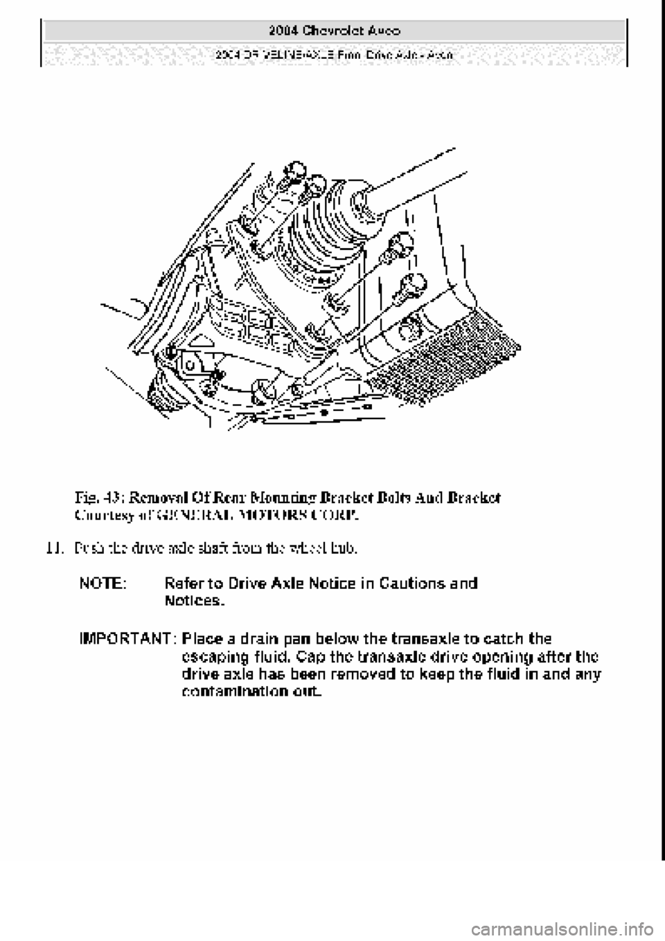 CHEVROLET AVEO 2002  Service Repair Manual 