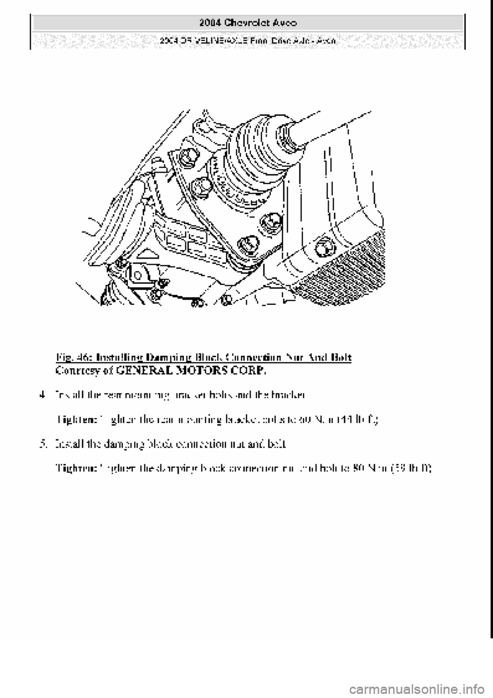 CHEVROLET AVEO 2002  Service Repair Manual 