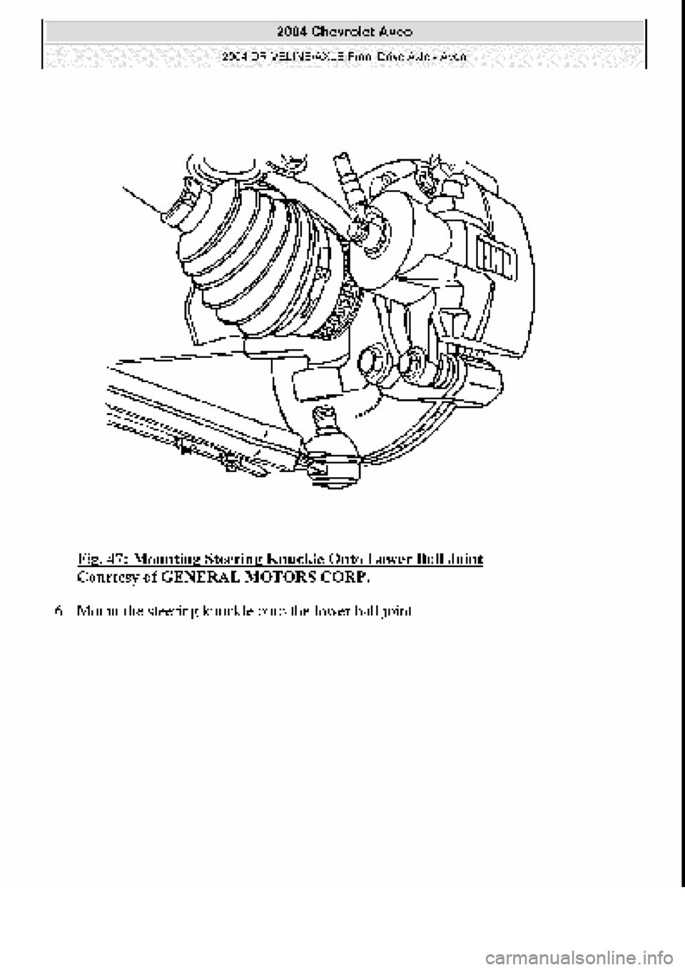CHEVROLET AVEO 2002  Service Repair Manual 