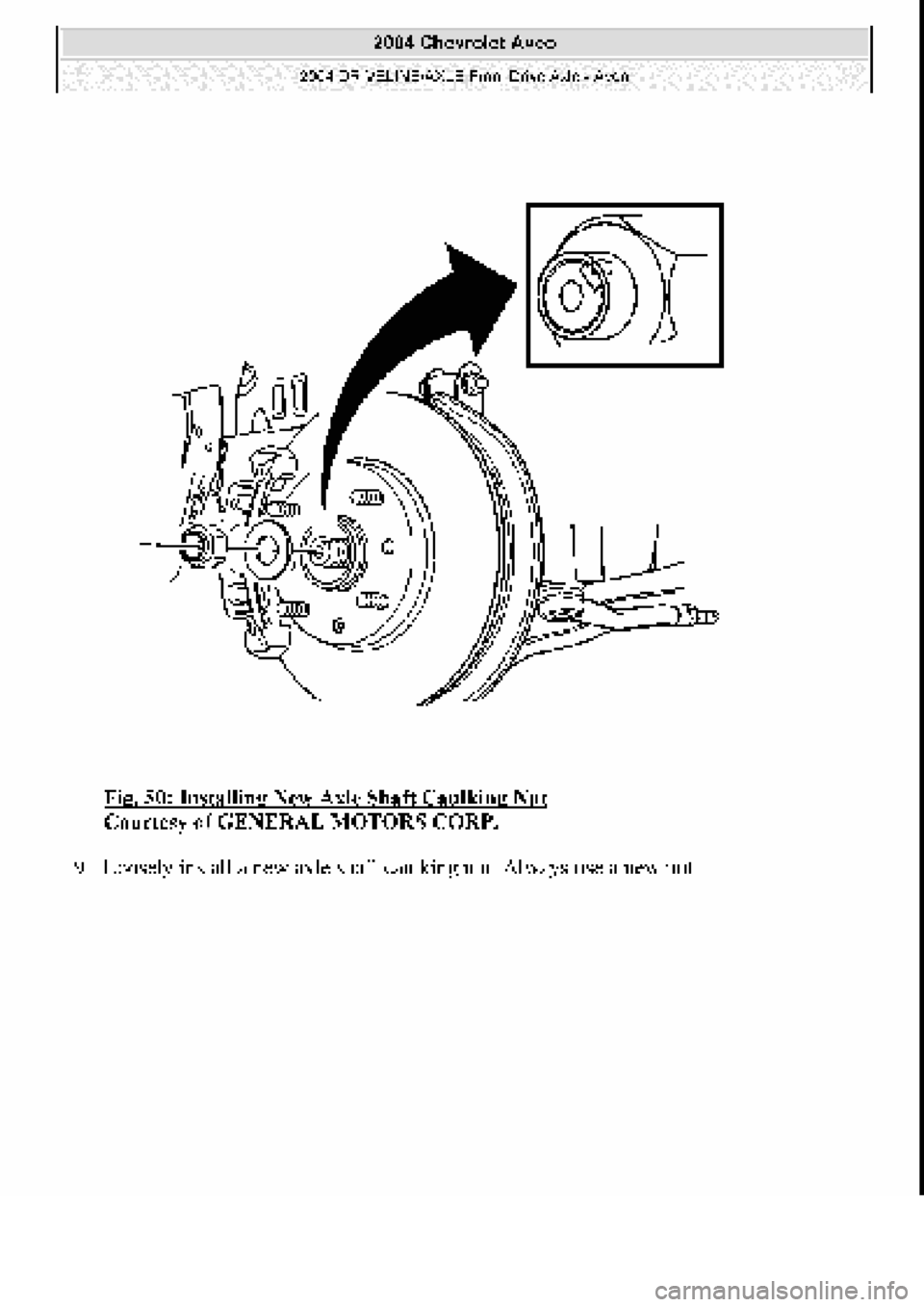 CHEVROLET AVEO 2002  Service Repair Manual 
