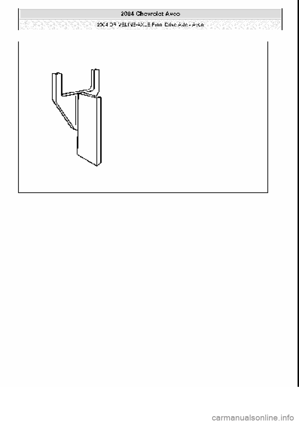 CHEVROLET AVEO 2002  Service Repair Manual 