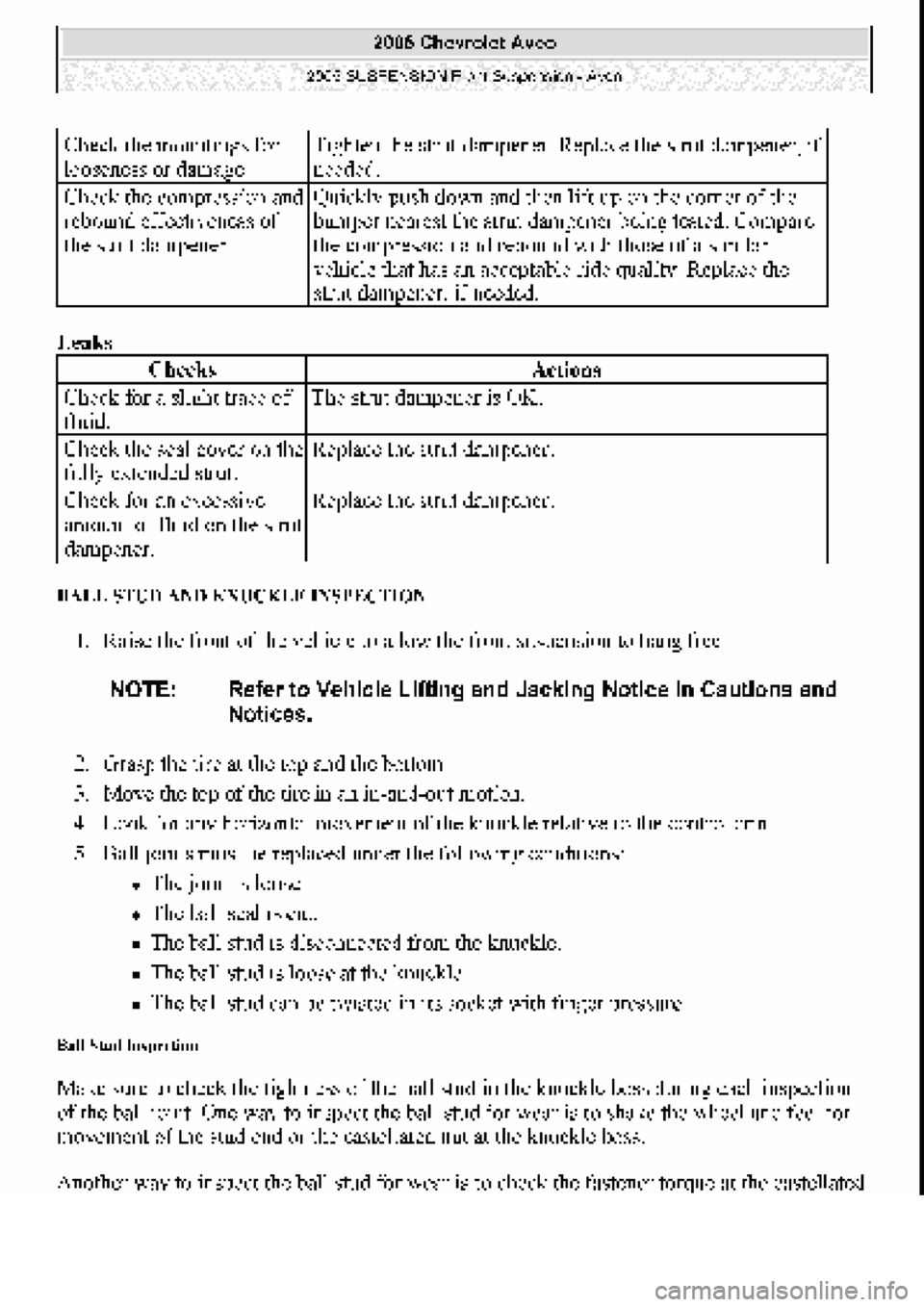 CHEVROLET AVEO 2002  Service Repair Manual 