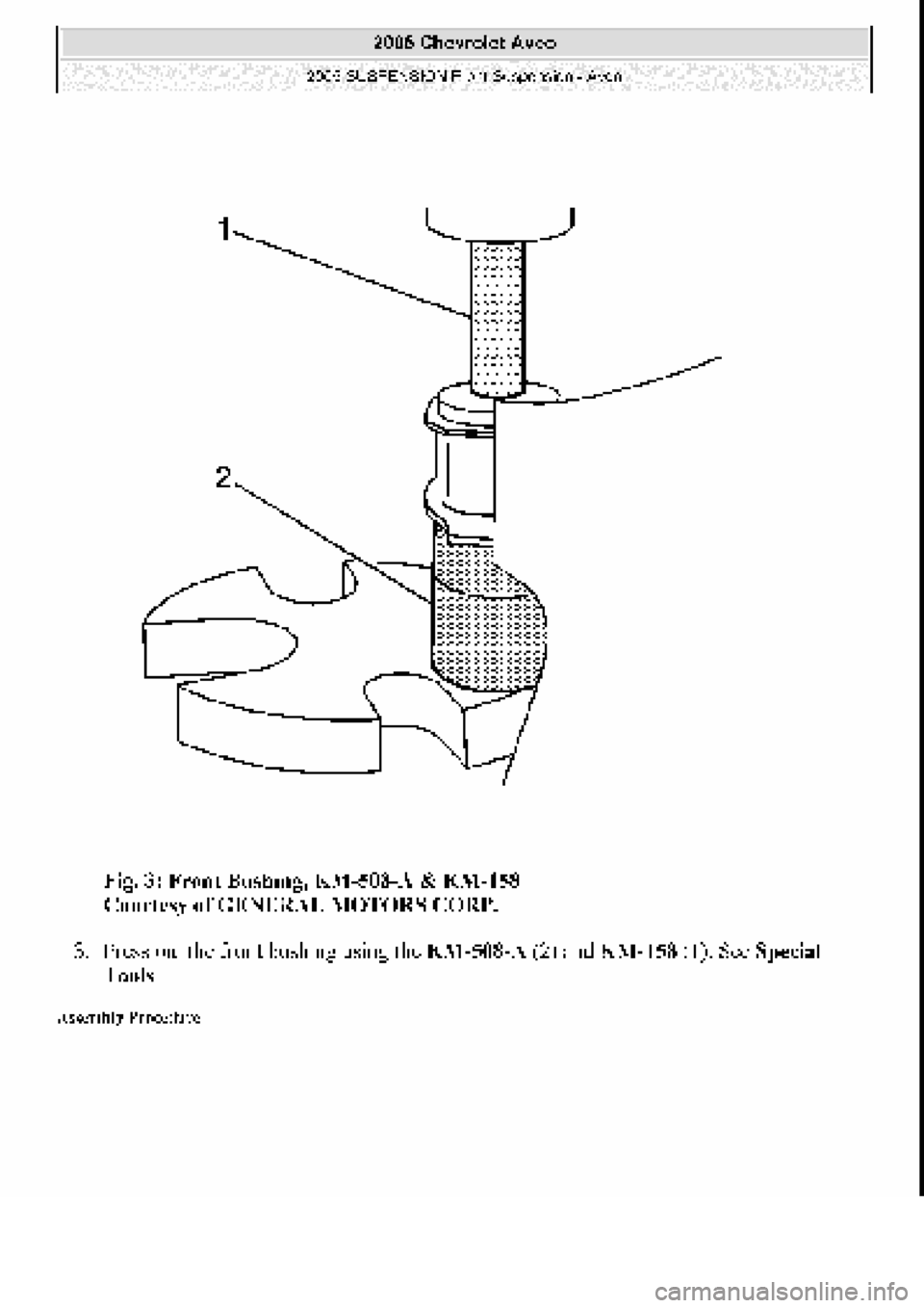 CHEVROLET AVEO 2002  Service Repair Manual 