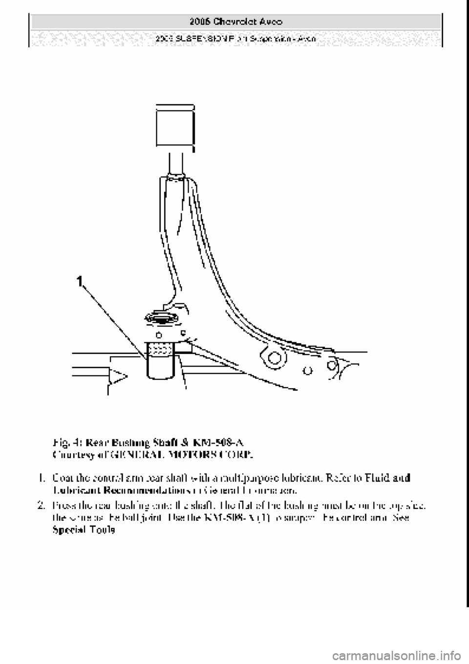 CHEVROLET AVEO 2002  Service Repair Manual 
