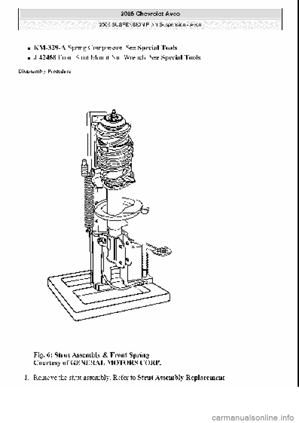 CHEVROLET AVEO 2002  Service Repair Manual 