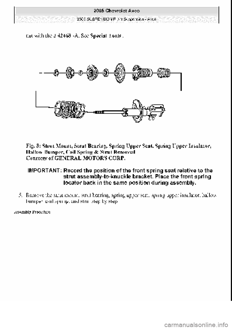 CHEVROLET AVEO 2002  Service Repair Manual 