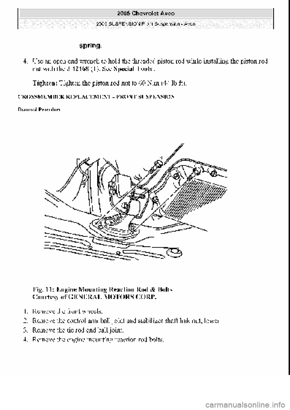 CHEVROLET AVEO 2002  Service Repair Manual 