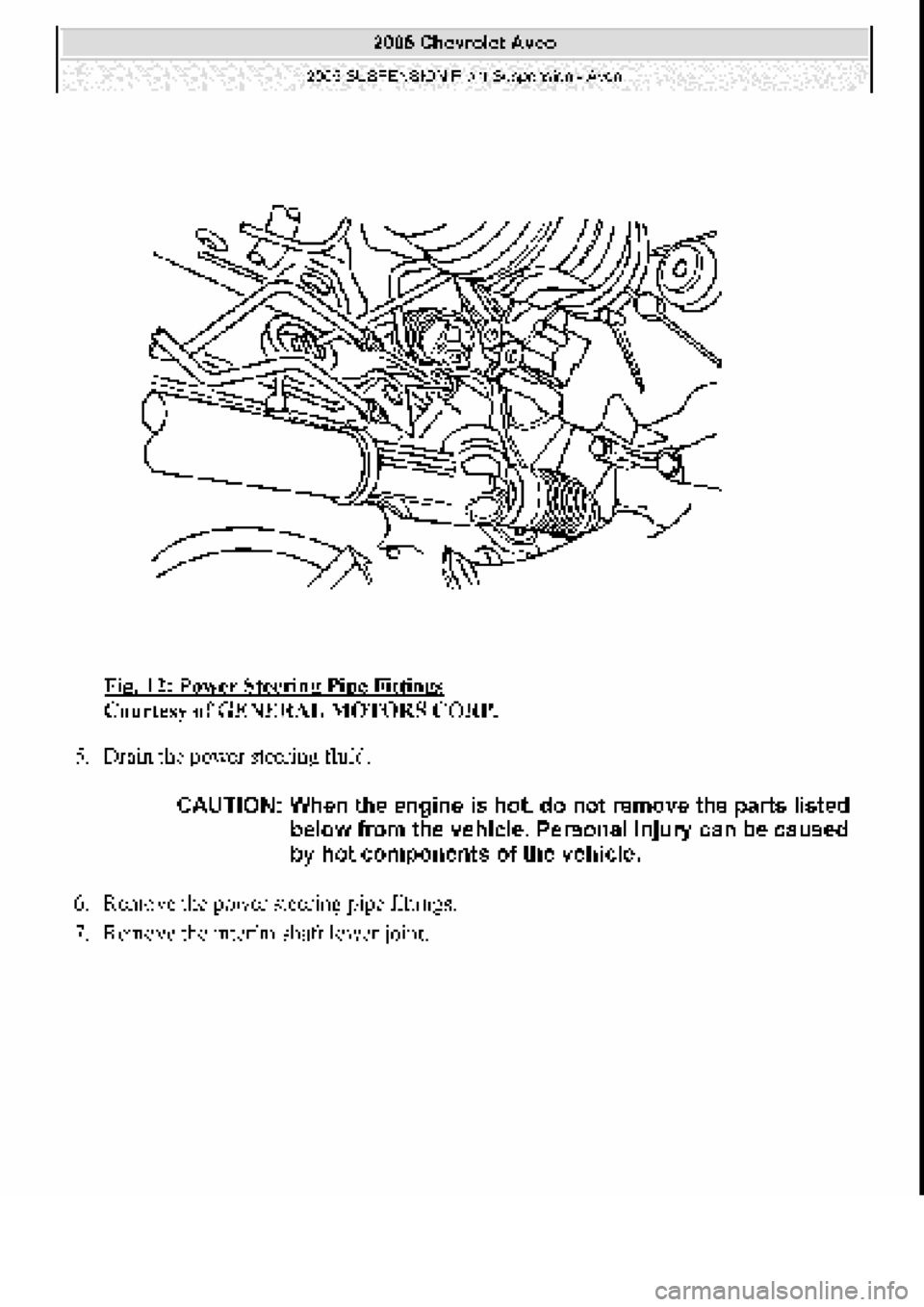 CHEVROLET AVEO 2002  Service Repair Manual 