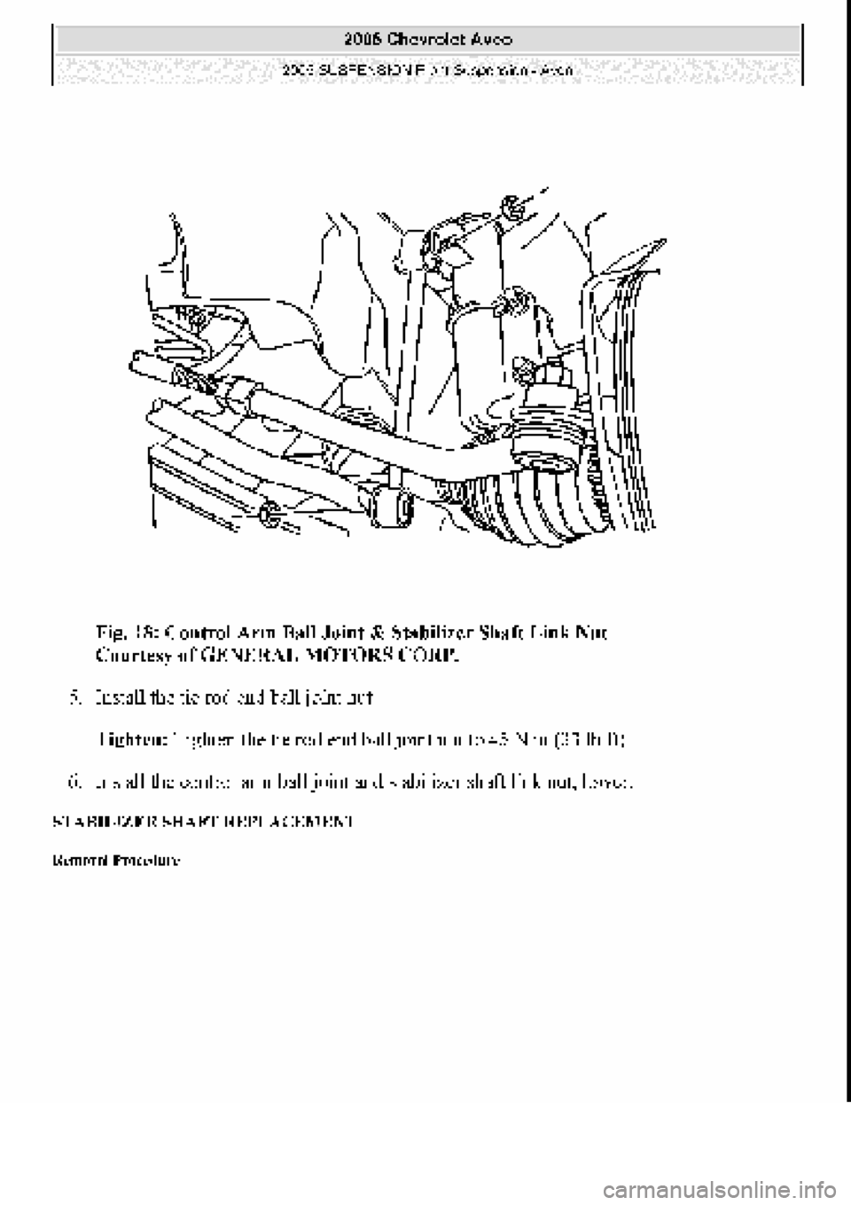 CHEVROLET AVEO 2002  Service Repair Manual 