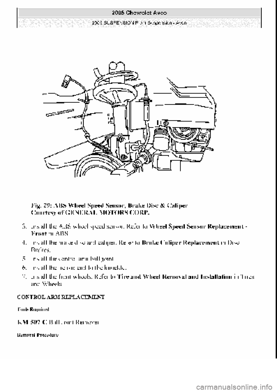 CHEVROLET AVEO 2002  Service Repair Manual 