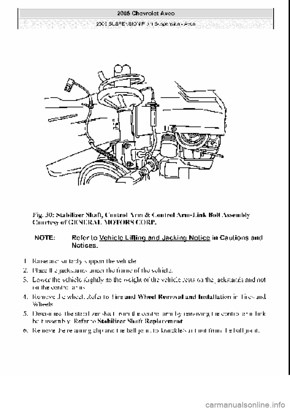 CHEVROLET AVEO 2002  Service Repair Manual 