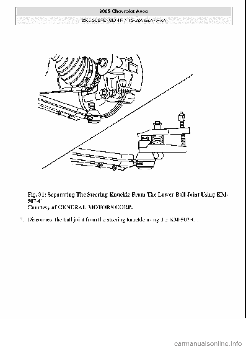 CHEVROLET AVEO 2002  Service Repair Manual 