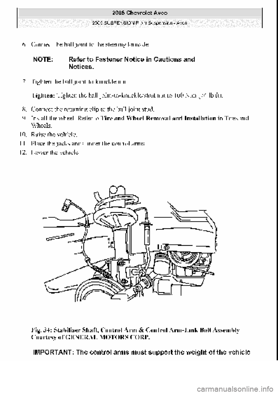CHEVROLET AVEO 2002  Service Repair Manual 