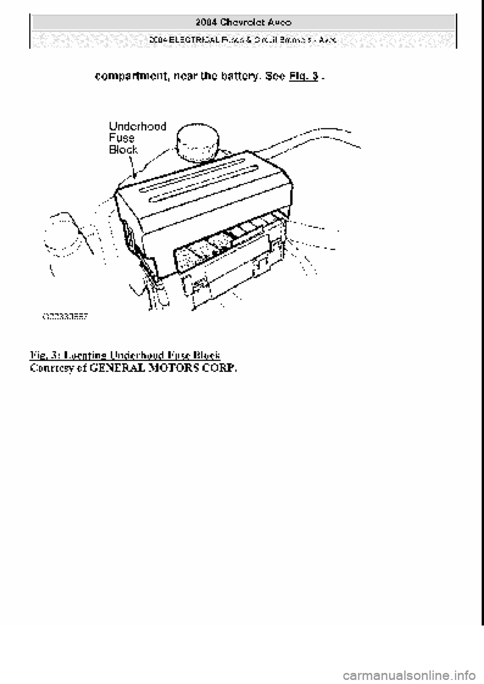 CHEVROLET AVEO 2002  Service Repair Manual 