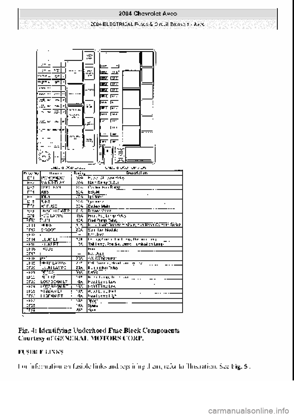 CHEVROLET AVEO 2002  Service Repair Manual 