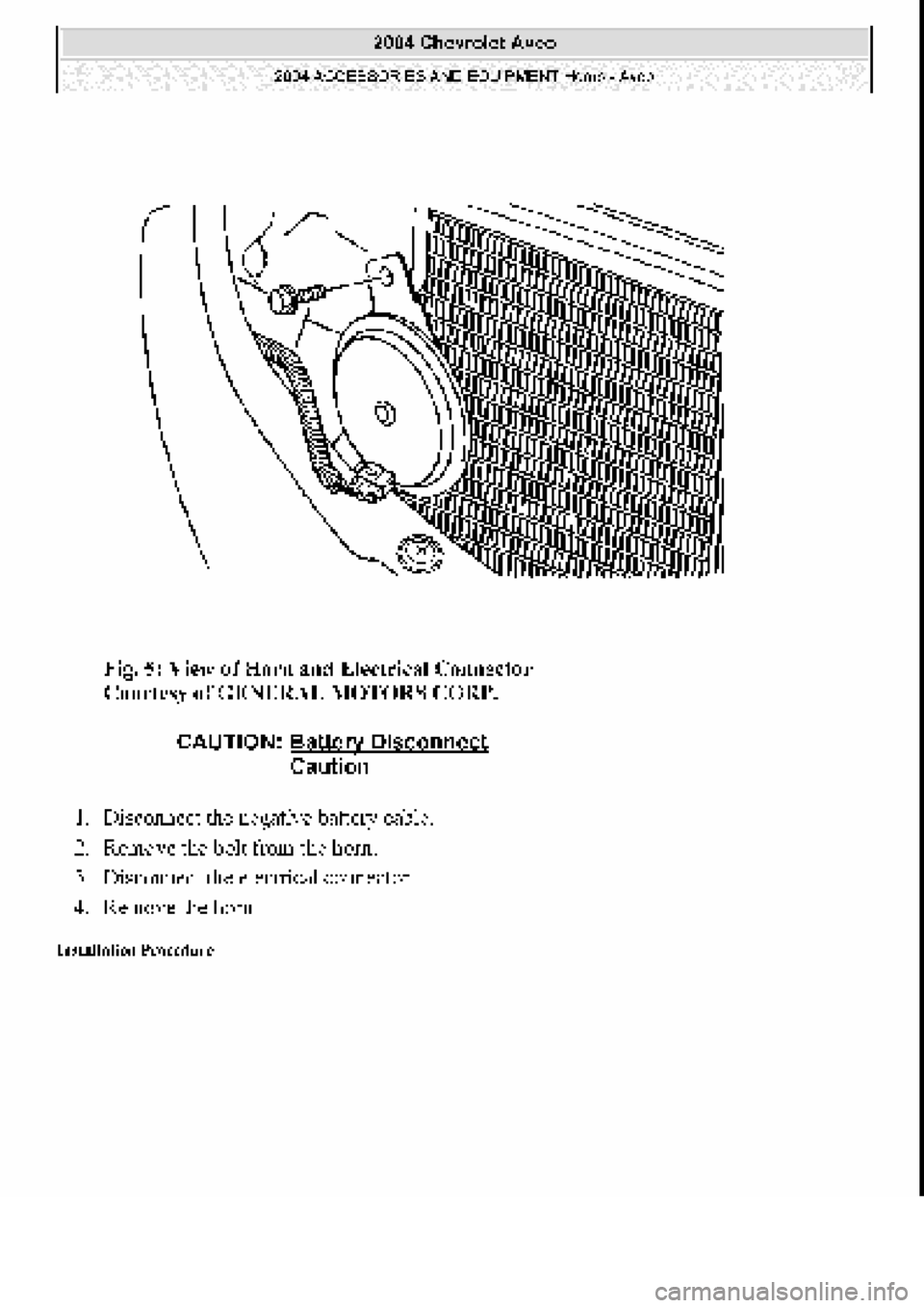 CHEVROLET AVEO 2002  Service Repair Manual 