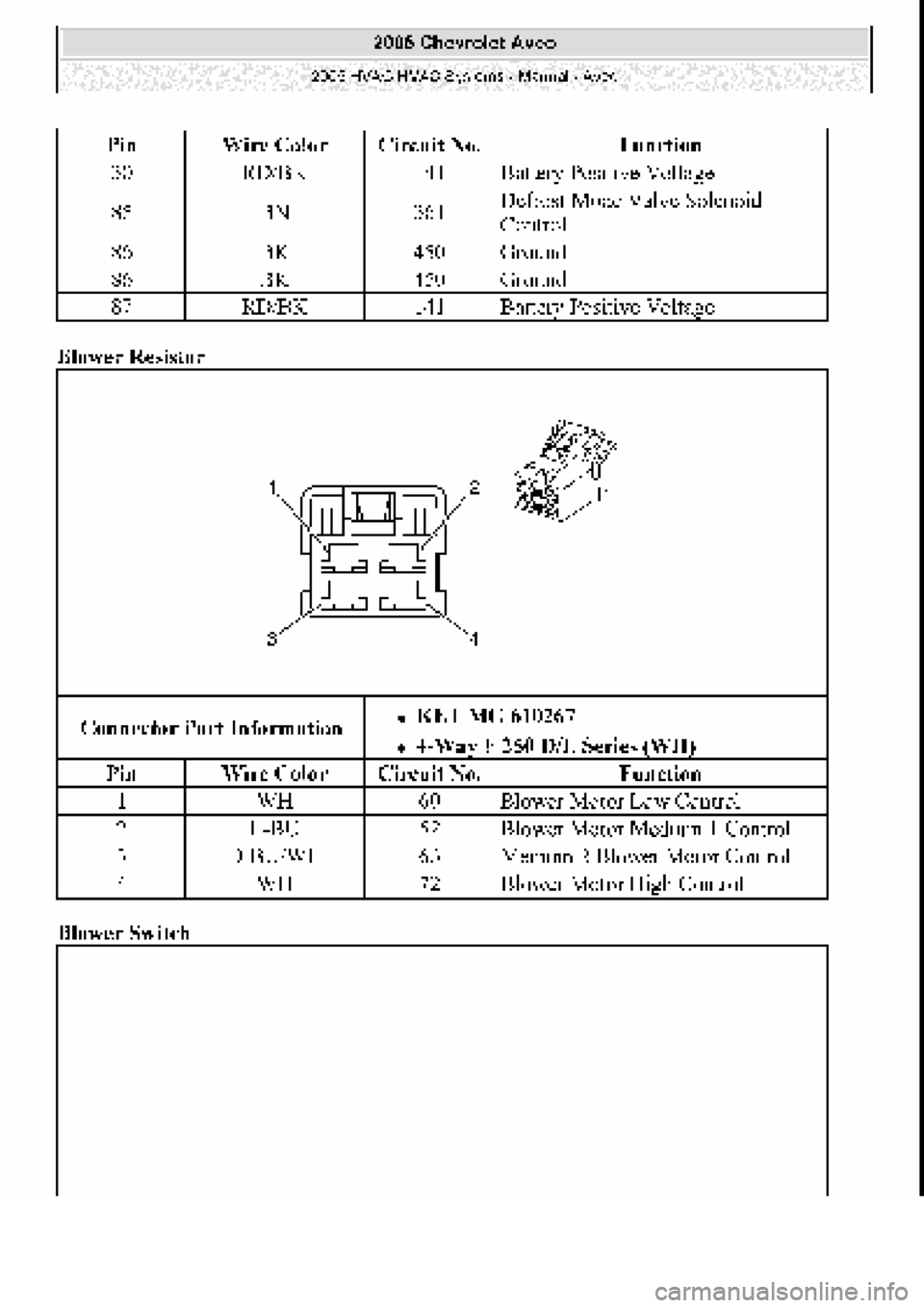 CHEVROLET AVEO 2002  Service Repair Manual 