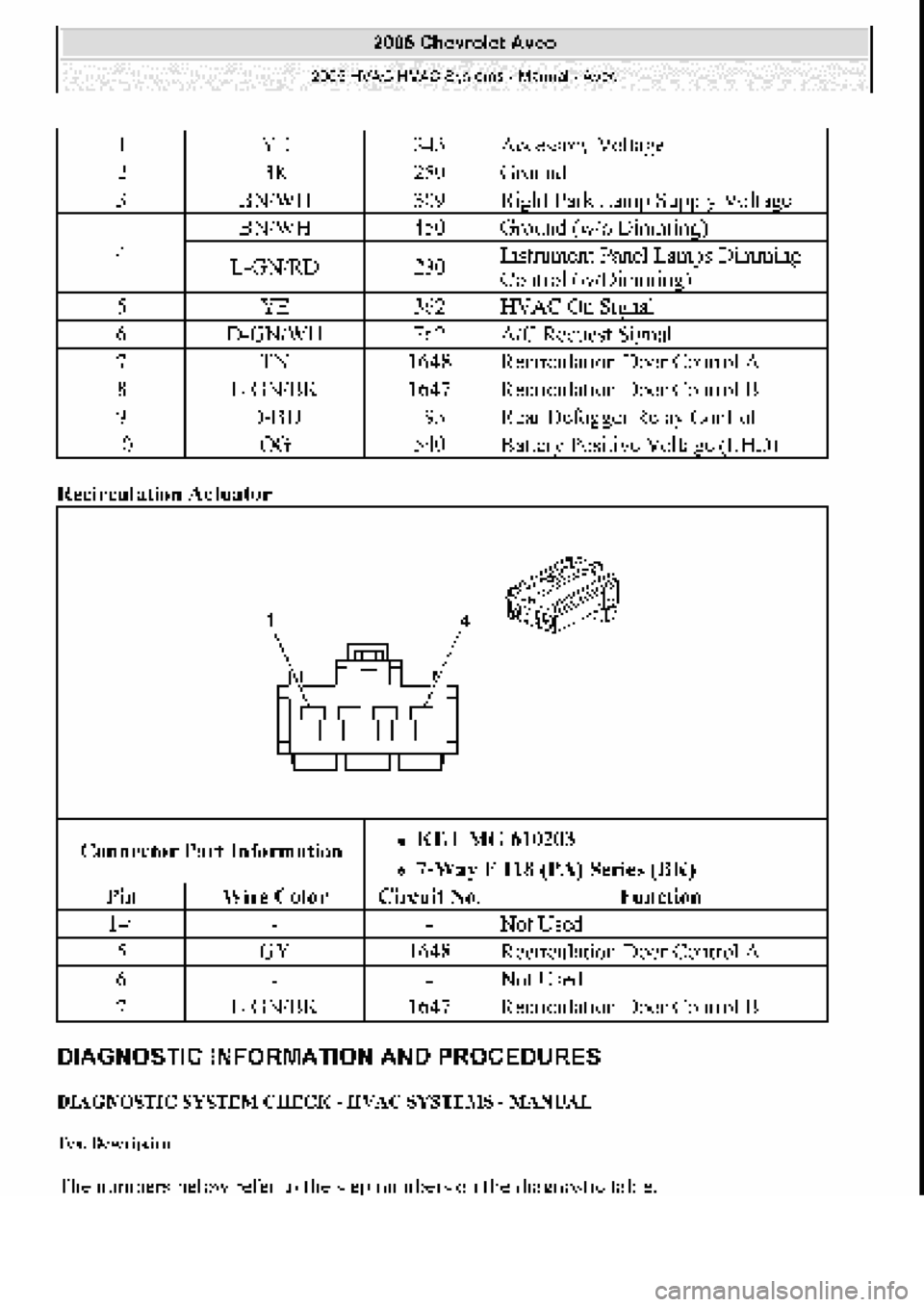 CHEVROLET AVEO 2002  Service Repair Manual 