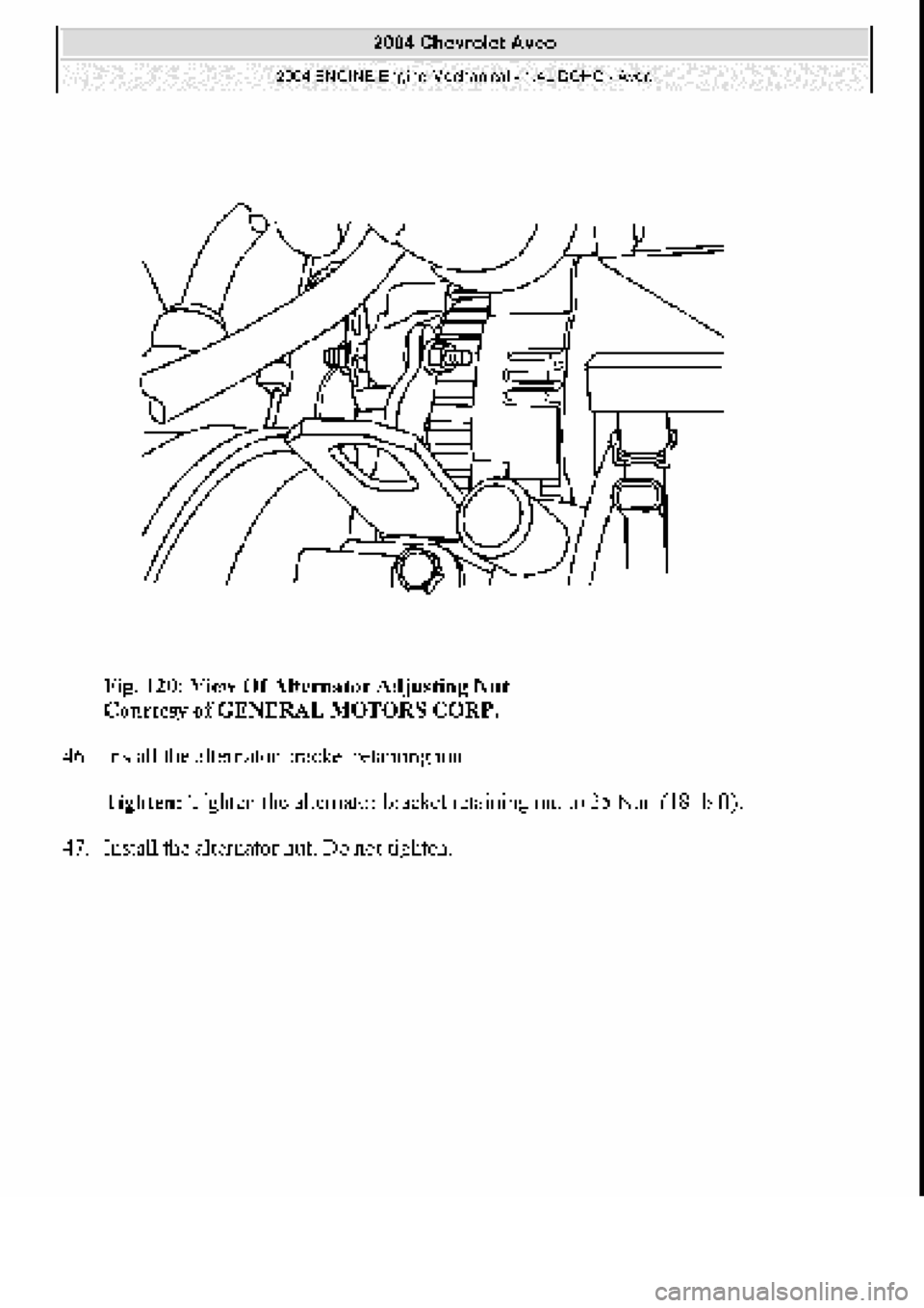 CHEVROLET AVEO 2002  Service Repair Manual 