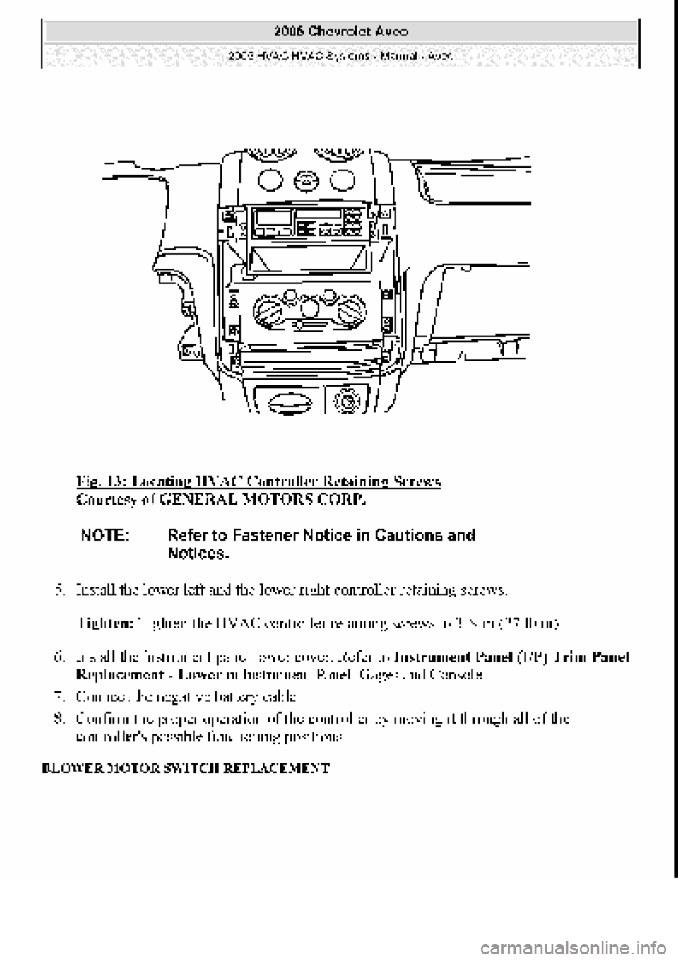 CHEVROLET AVEO 2002  Service Repair Manual 