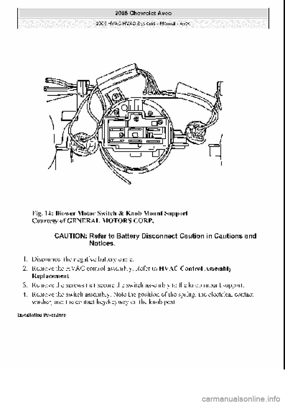 CHEVROLET AVEO 2002  Service Repair Manual 