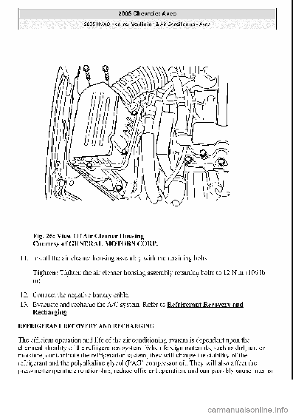 CHEVROLET AVEO 2002  Service Repair Manual 