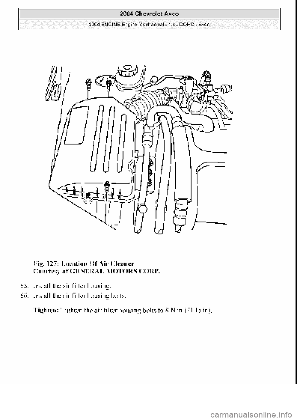 CHEVROLET AVEO 2002  Service Repair Manual 