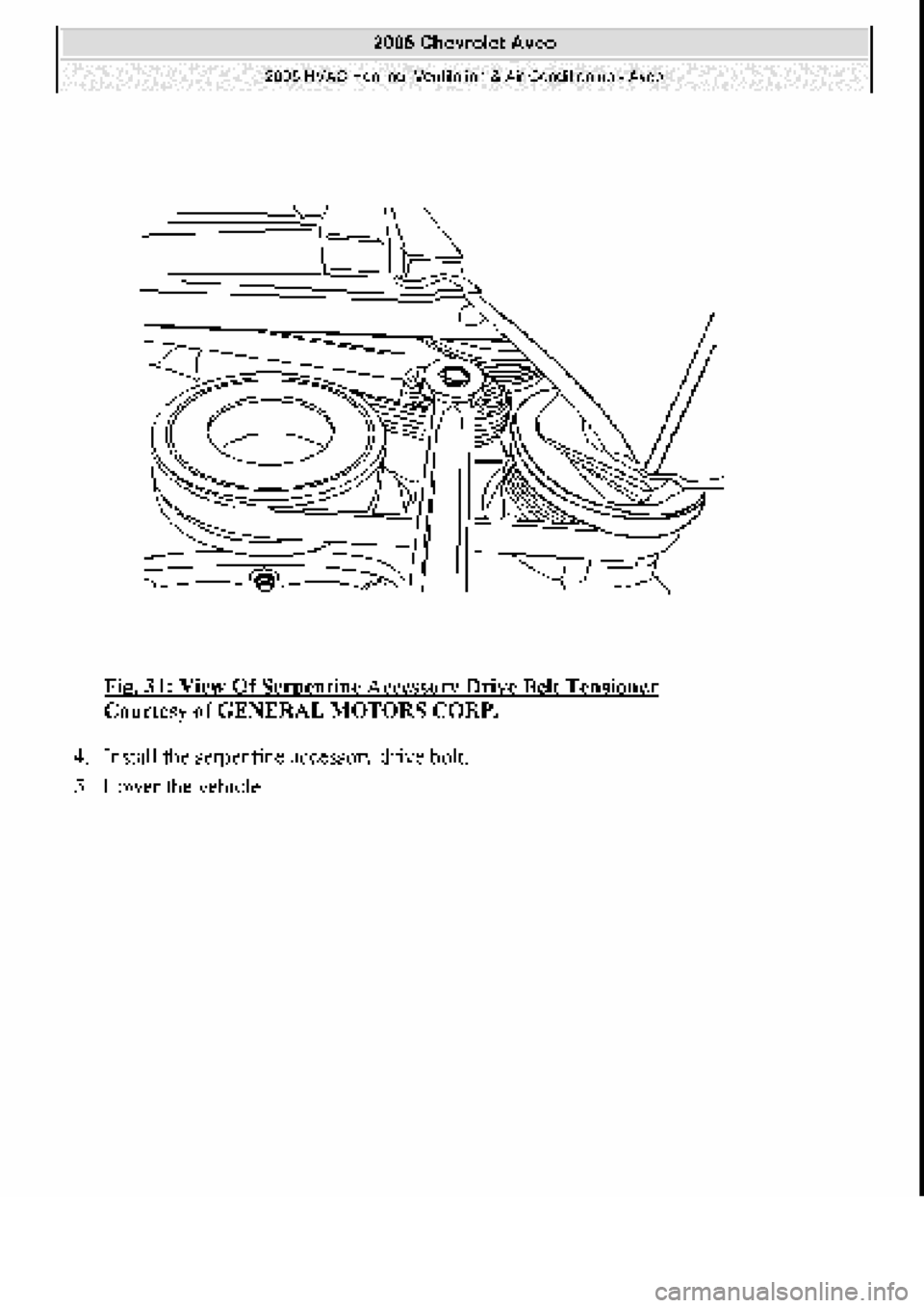 CHEVROLET AVEO 2002  Service Repair Manual 