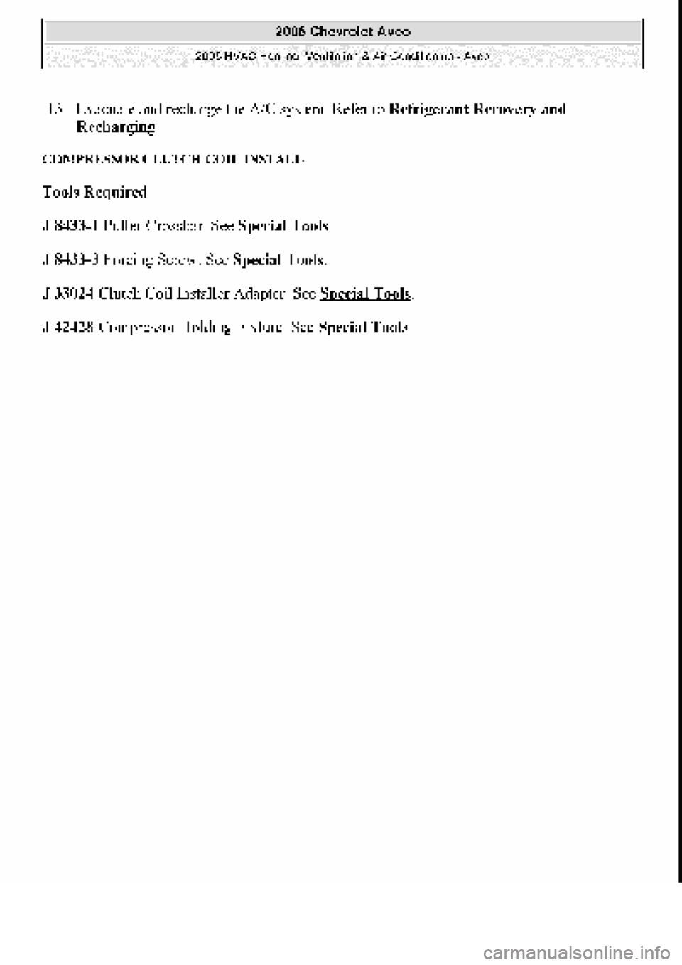 CHEVROLET AVEO 2002  Service Repair Manual 