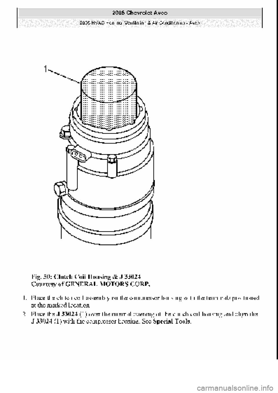 CHEVROLET AVEO 2002  Service Repair Manual 