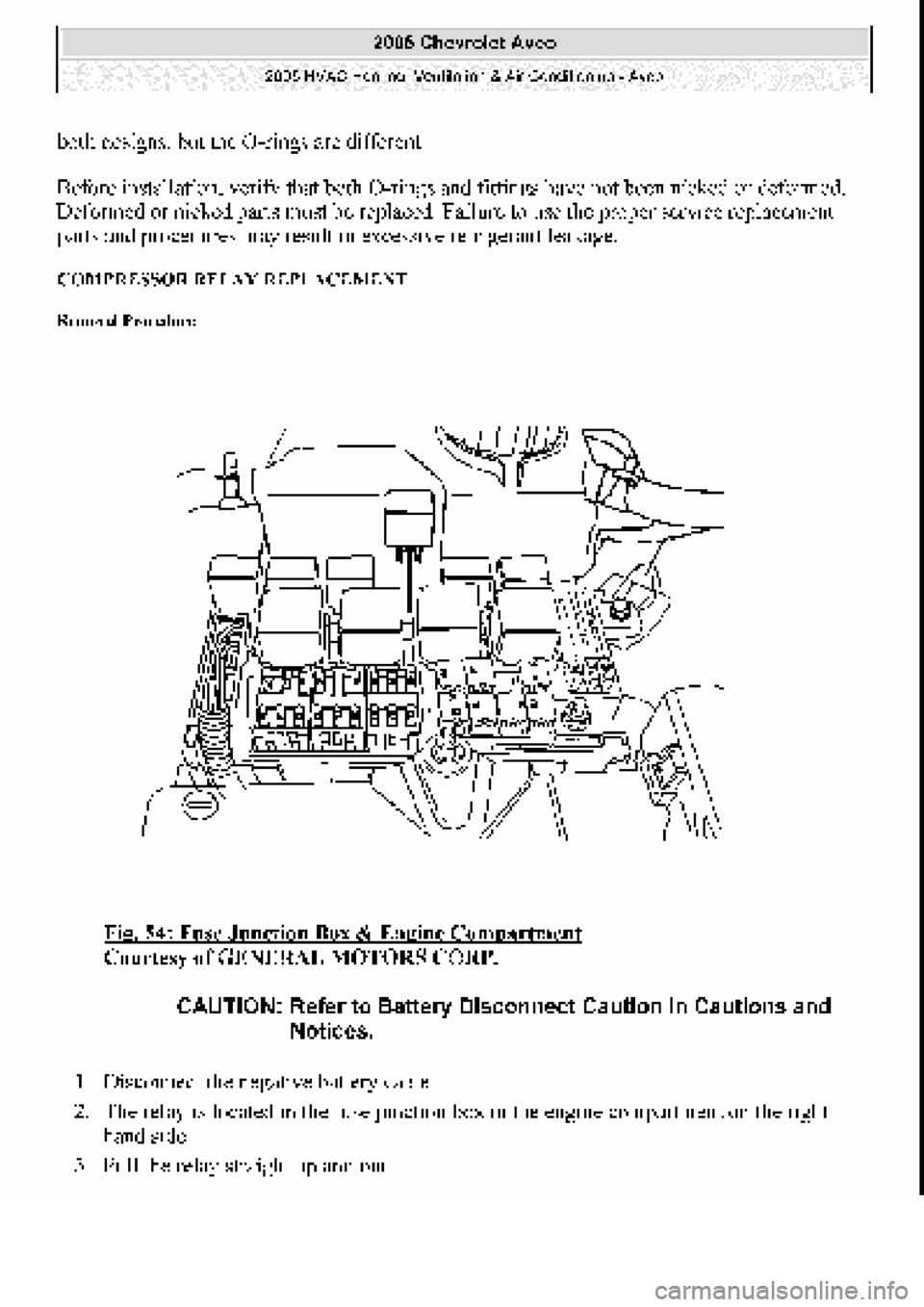 CHEVROLET AVEO 2002  Service Repair Manual 