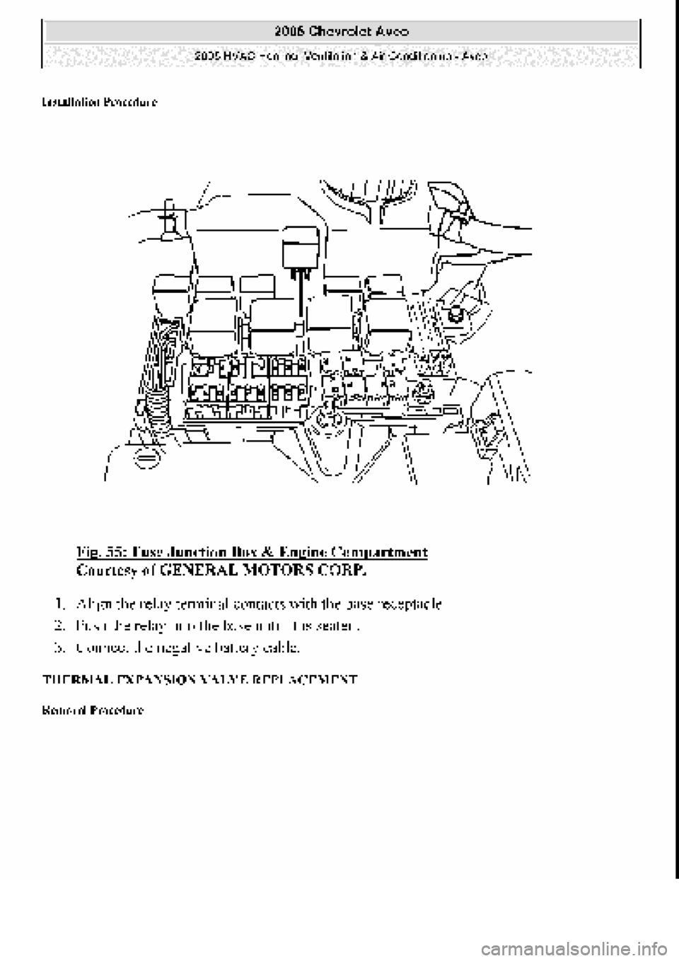 CHEVROLET AVEO 2002  Service Repair Manual 