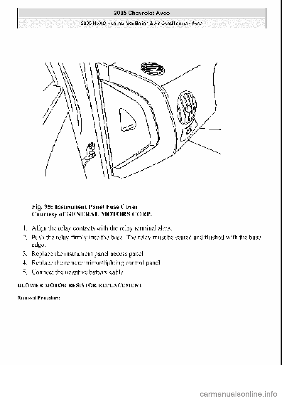 CHEVROLET AVEO 2002  Service Repair Manual 