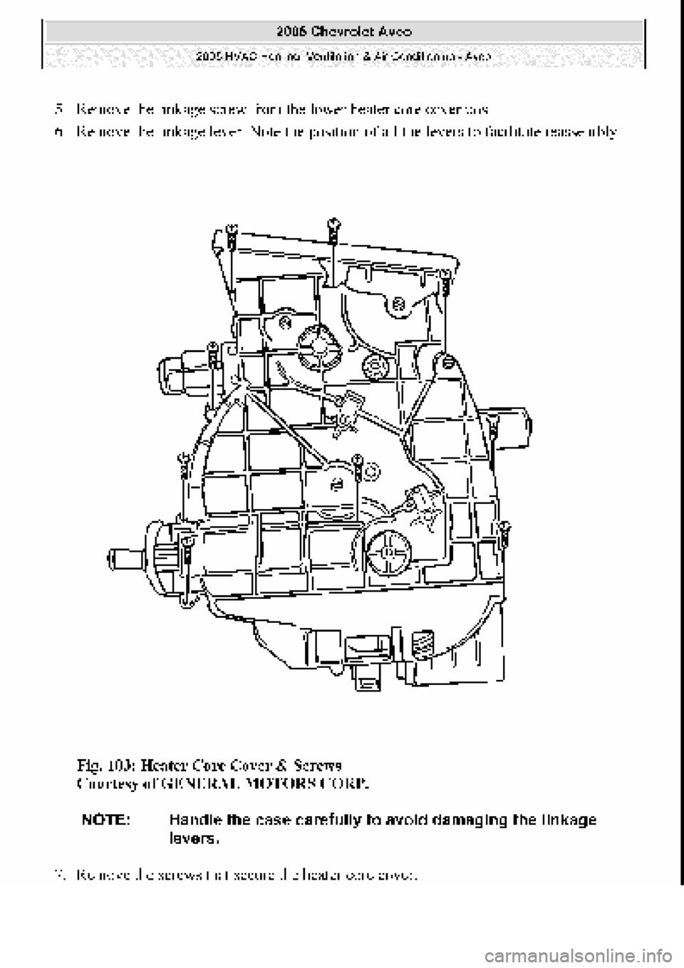 CHEVROLET AVEO 2002  Service Repair Manual 