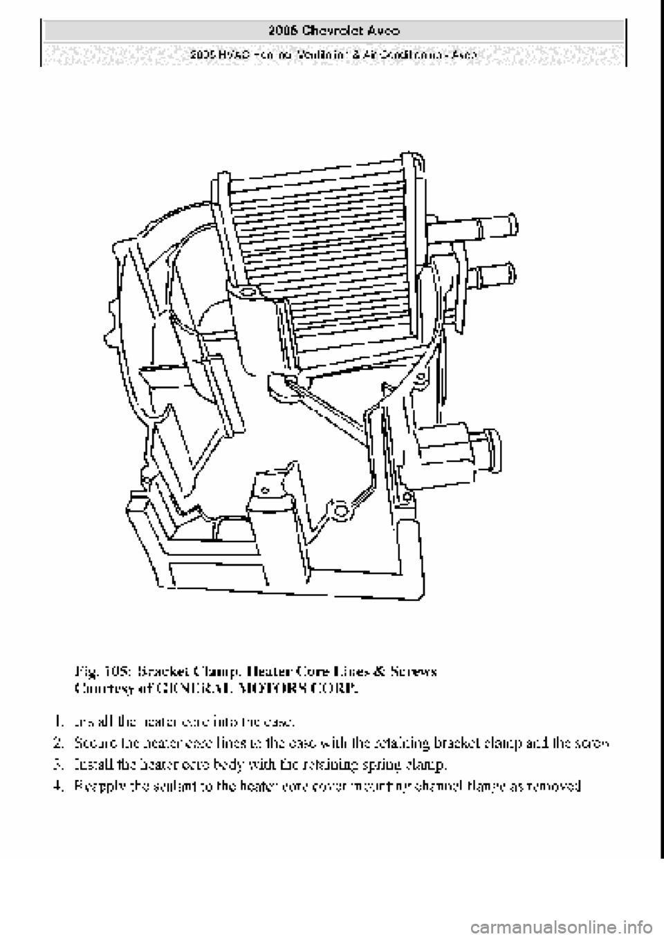 CHEVROLET AVEO 2002  Service Repair Manual 